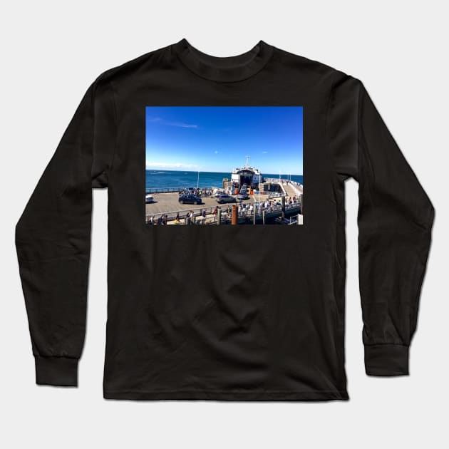 Nantucket and Martha&#39;s Vineyard Ferryboat Long Sleeve T-Shirt by Claireandrewss